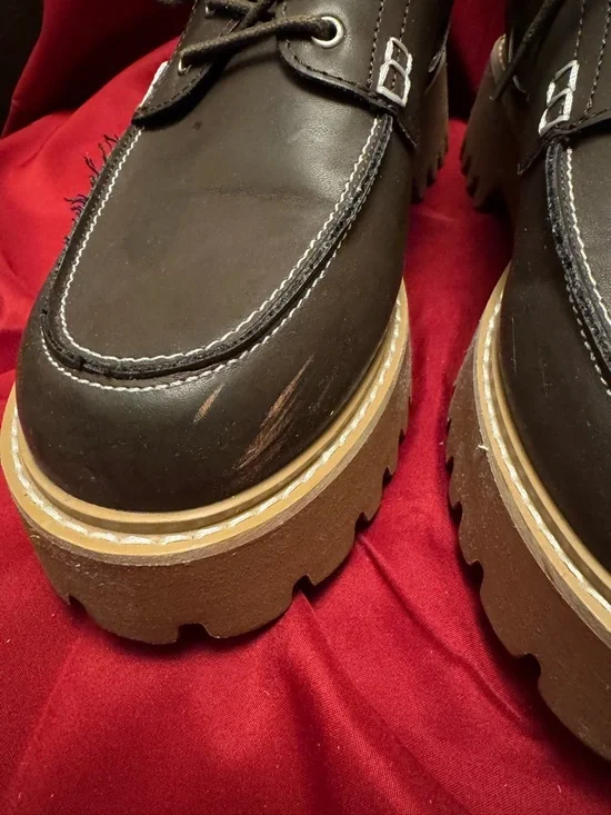 Cushionaire with Memory Foam Women's Beam Chunky Boat Loafer. Chocolate Size 8.5 - Picture 2 of 7